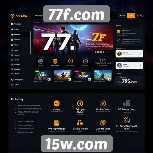 Exploração da interface do usuário do site 77f.com